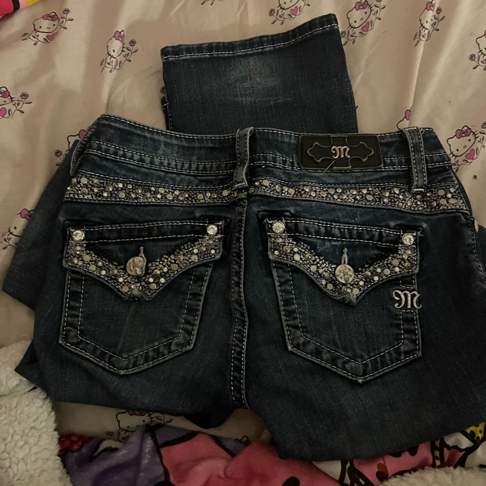 Women's Blue Embellished Jeans